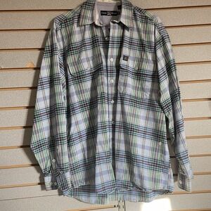 Men's Cinch Long Sleeve Button‎ Up Western Shirt Rodeo Cowboy Medium Plaid